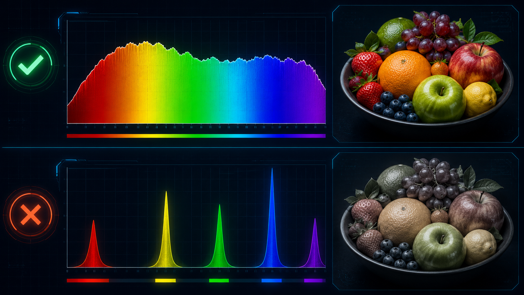 Full Spectrum vs Spiky Spectrum Full Spectrum vs Spiky Spectrum